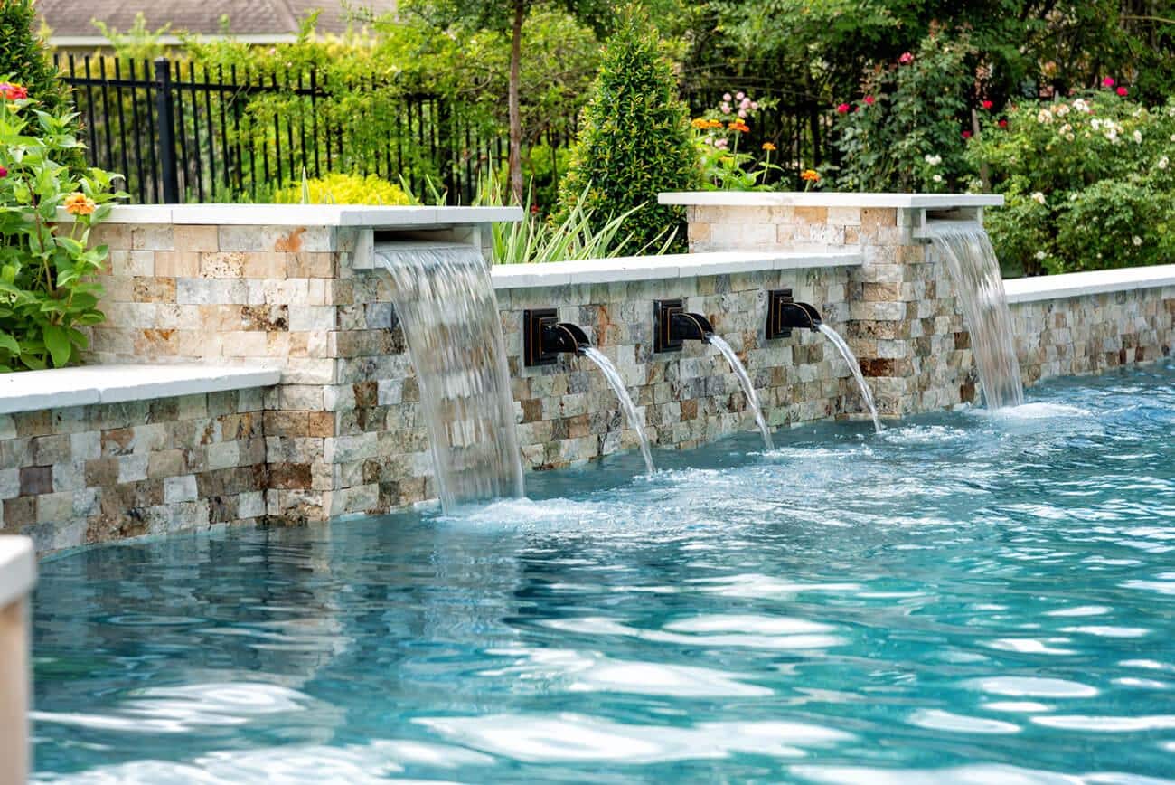 Custom Water Feature for Custom Pool Design